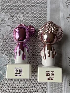 2 Decorative empty perfume bottles HARAJUKU Lovers G Stefani music & baby